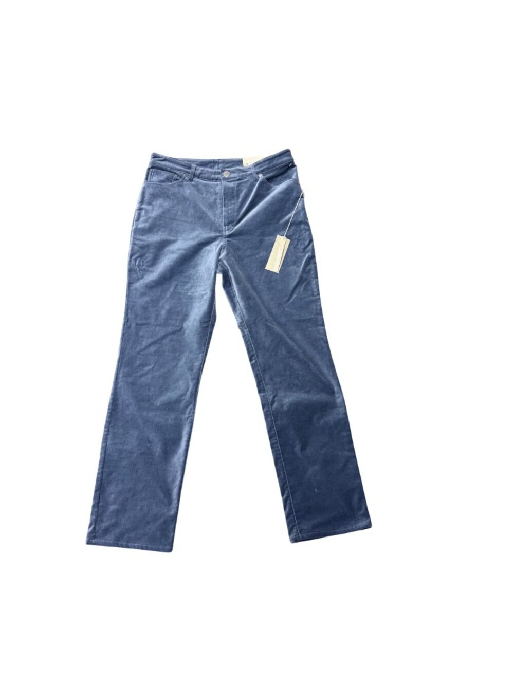Soft Surroundings NWT Women’s Size 10 Blue Velvet Velveteen Pants Straight Leg